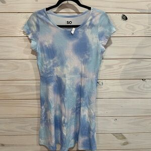 NWT Kohl's Light Blue, White and Pink Tye Dye Dress